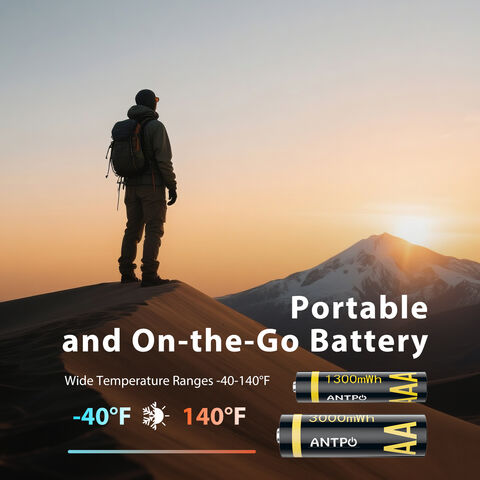 Vente en gros d'usine, ensemble de charge de batteries rechargeables AAA et AA pour voyage, jouets, usage domestique