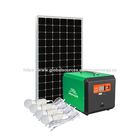 Système d'énergie solaire compact et abordable pour utilisation insulaire, 80W, facile à installer, système solaire hors réseau avec TV et ventilateur pour la maison