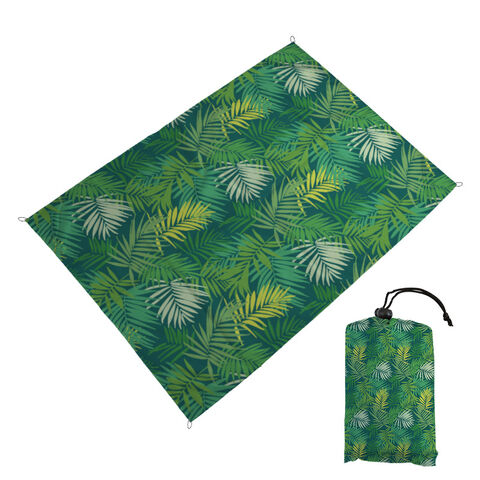 Esterillas de camping, alfombra de suelo con impresión digital, mini esterilla de playa plegable, esterilla de camping para exteriores a prueba de humedad