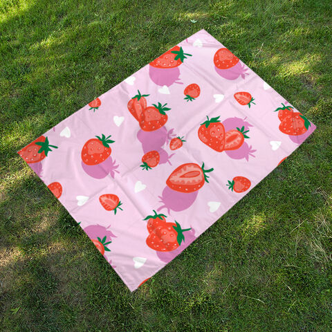 Esterillas de camping, alfombra de suelo con impresión digital, mini esterilla de playa plegable, esterilla de camping para exteriores a prueba de humedad