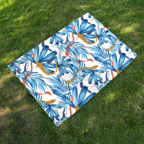 Esterillas de camping, alfombra de suelo con impresión digital, mini esterilla de playa plegable, esterilla de camping para exteriores a prueba de humedad