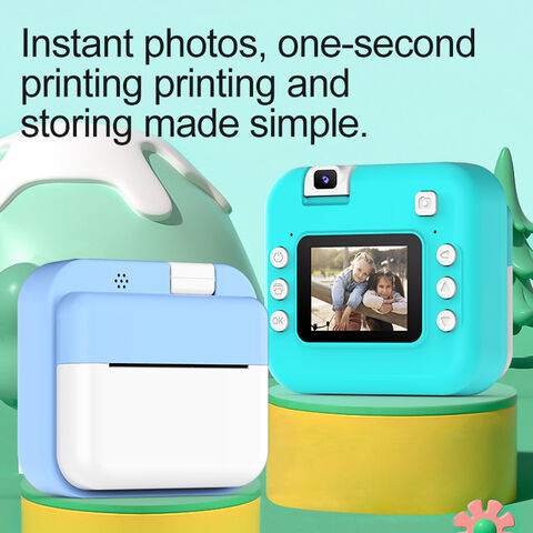 Kamera Cetak Instan untuk Anak-Anak Terlaris 1080P HD Mini Kamera dengan Kamera Pencetak Foto Termal - Hadiah Mainan Anak-Anak