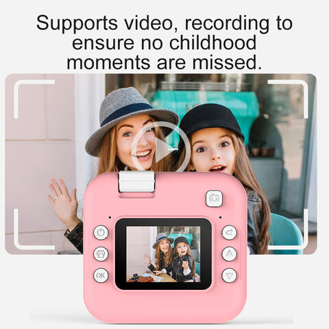 Kamera Cetak Instan untuk Anak-Anak Terlaris 1080P HD Mini Kamera dengan Kamera Pencetak Foto Termal - Hadiah Mainan Anak-Anak