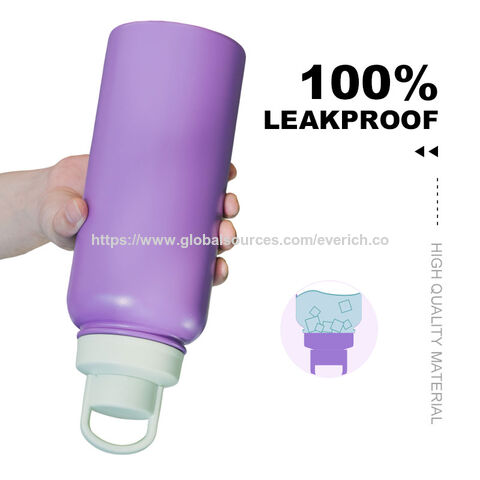 Botella de agua aislada de acero inoxidable 304 de doble pared con tapa deportiva y diferentes capacidades, color y logotipo personalizados