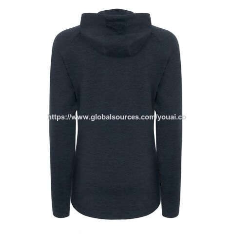 North West Hoodie (Damen) hochelastisch, UV-Schutz, für Training und Alltag DOUBLE BLACK