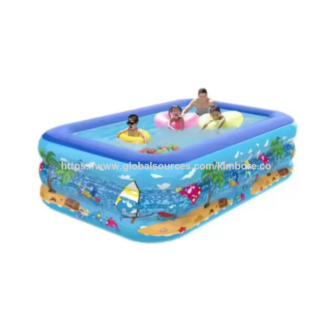 Piscina Inflable Familiar para Niños, Jardín, Patio Trasero, Exterior, Elevada, de PVC