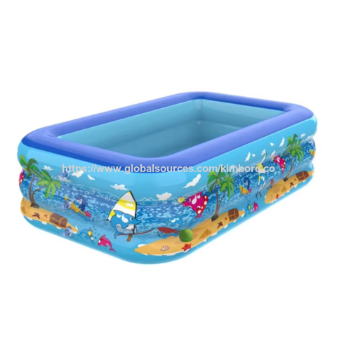 Piscina Inflable Familiar para Niños, Jardín, Patio Trasero, Exterior, Elevada, de PVC