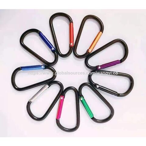 Precio de fábrica Tamaño 5# Gancho de aluminio colorido tipo D, mosquetón de aluminio, mosquetón con forma de S para escalada
