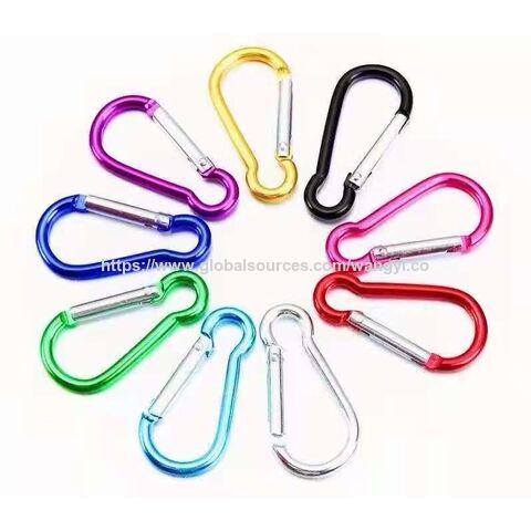 Precio de fábrica Tamaño 5# Gancho de aluminio colorido tipo D, mosquetón de aluminio, mosquetón con forma de S para escalada