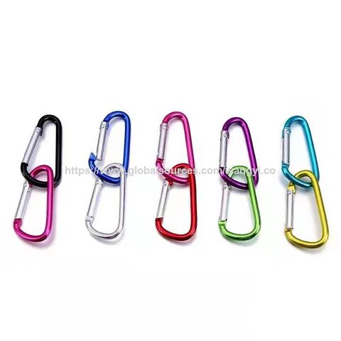 Precio de fábrica Tamaño 5# Gancho de aluminio colorido tipo D, mosquetón de aluminio, mosquetón con forma de S para escalada