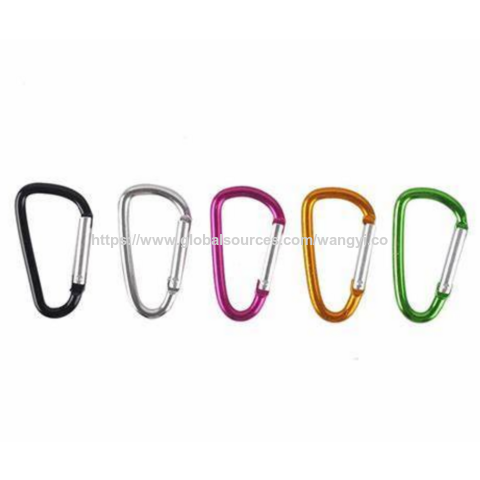 Precio de fábrica Tamaño 5# Gancho de aluminio colorido tipo D, mosquetón de aluminio, mosquetón con forma de S para escalada