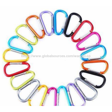 Precio de fábrica Tamaño 5# Gancho de aluminio colorido tipo D, mosquetón de aluminio, mosquetón con forma de S para escalada
