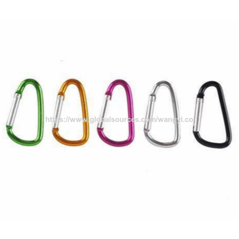 Precio de fábrica Tamaño 5# Gancho de aluminio colorido tipo D, mosquetón de aluminio, mosquetón con forma de S para escalada