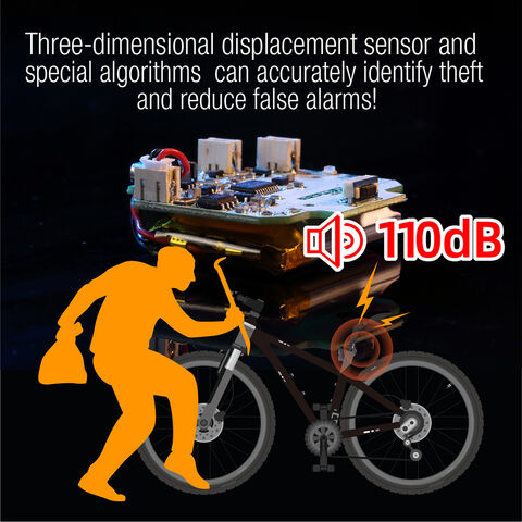 Feu Arrière de Vélo LED avec Alarme Antivol, Détection de Freinage, Avertissement Automatique de Nuit, IP65, Batterie Rechargeable, Montage Arrière pour Vélo
