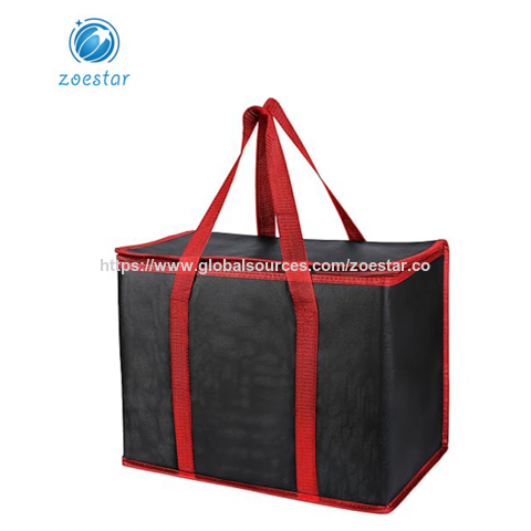 Large Insulated Grocery shopping bags,Black, reusable bag,thermal zipper,Collapsible,tote,cooler,foodtransport hot and cold,campin