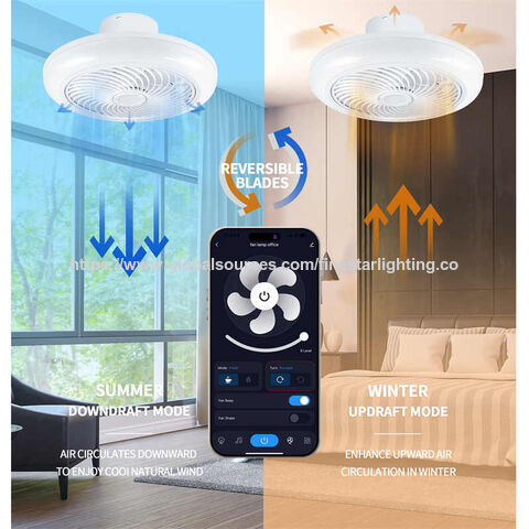 Ventilateur de Plafond Intelligent OEM avec Lumière, Guide d'Air, LED RGBIC & CCT, Contrôle App WiFi, Compatible Google Home Alexa