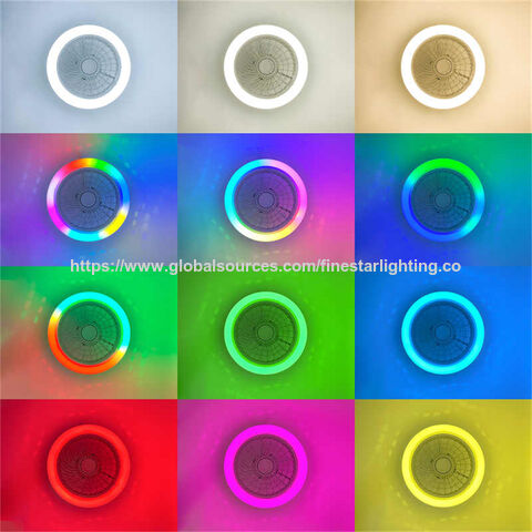 Ventilateur de Plafond Intelligent OEM avec Lumière, Guide d'Air, LED RGBIC & CCT, Contrôle App WiFi, Compatible Google Home Alexa