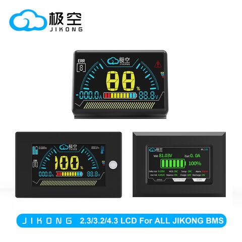 شاشة Jikong LCD جديدة 3.2 بوصة تعرض التيار والجهد ودرجة الحرارة و Soc لـ Jikong Smart BMS Jk LCD OEM
