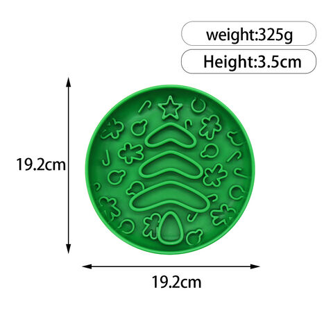 Nouveaux bols d'alimentation lente en silicone de Noël pour animaux de compagnie, gamelle pour chiens, tapis à lécher pour animaux, fournitures pour chiens et chats en gros