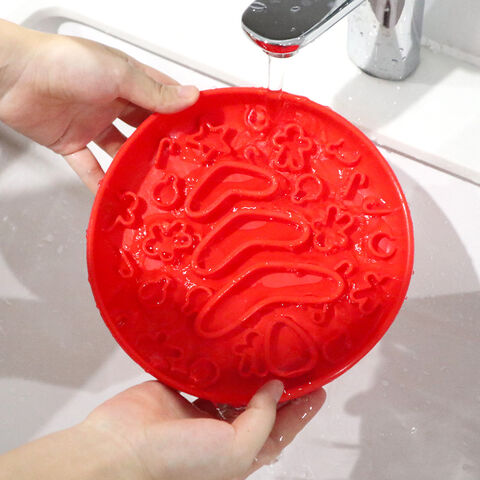 Nouveaux bols d'alimentation lente en silicone de Noël pour animaux de compagnie, gamelle pour chiens, tapis à lécher pour animaux, fournitures pour chiens et chats en gros