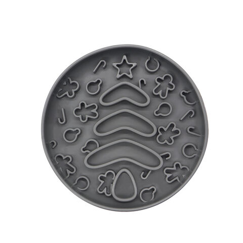 Nouveaux bols d'alimentation lente en silicone de Noël pour animaux de compagnie, gamelle pour chiens, tapis à lécher pour animaux, fournitures pour chiens et chats en gros