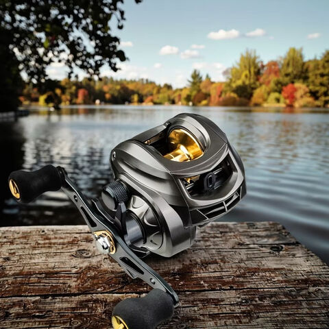Carretel de Baitcasting de Alta Velocidade 6.3:1, Novo Carretel de Liga de Alumínio com Roda de Fundição de Metal Prateado para Pesca