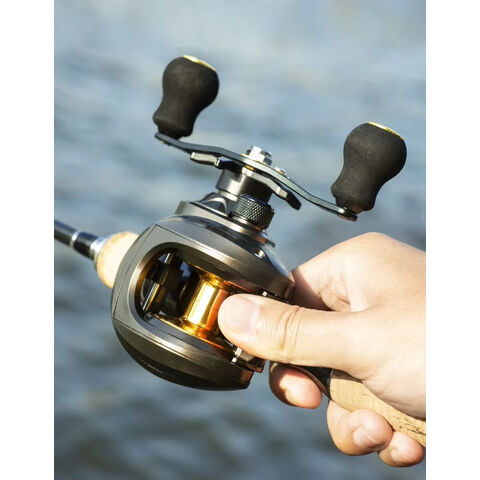 Carretel de Baitcasting de Alta Velocidade 6.3:1, Novo Carretel de Liga de Alumínio com Roda de Fundição de Metal Prateado para Pesca