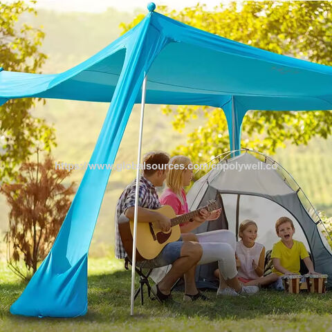 Tenda de Praia Abrigo Solar de Abertura Fácil à Venda - Cobertura de Praia à Prova de Vento de Montagem Rápida
