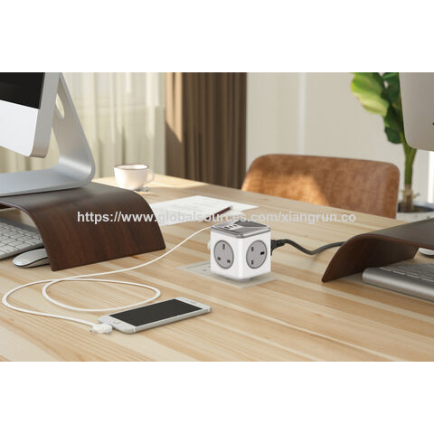 مكعب طاقة بمقبس كهربائي ومقبس حائط بريطاني PD 33W مع 3 منافذ USB Powercube