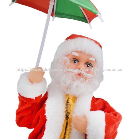 Parapluie électrique avec musique, cadeau, jouet Père Noël, article de décoration de Noël, jouets musicaux