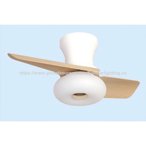 Ventilateur de plafond LED 32" 24 pouces avec lumière, gradation infinie, différentes couleurs, pales avec impression bois