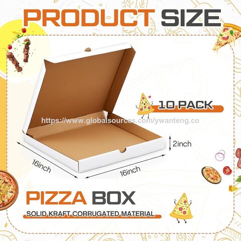 Boîtes à pizza en papier kraft en gros, anti-graisse, conteneur à emporter, parfaites pour les gâteaux faits maison, les biscuits et les produits de boulangerie.