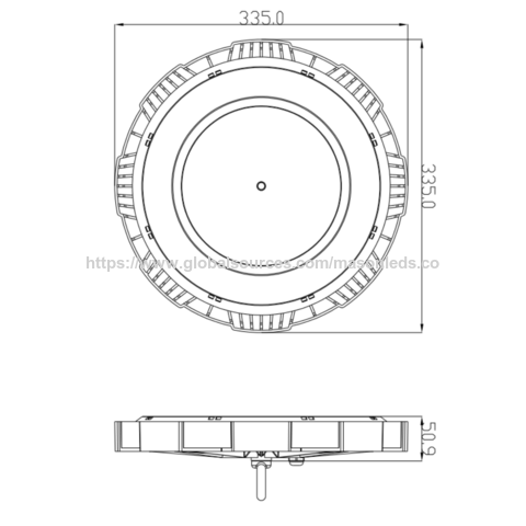 مصباح LED عالي الإضاءة سلسلة RUDDER بالجملة 200 واط، إضاءة مستودع 32000 لومن IP65 IK08