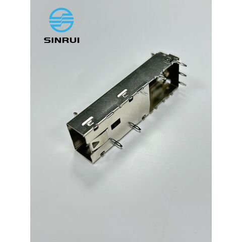 Peça de Estampagem de Metal Aço Inoxidável com Niquelagem Montagem de Gaiola de Fibra Óptica SFP OEM Fabricante ISO9001:2015