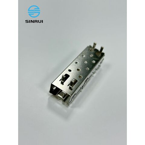 Peça de Estampagem de Metal Aço Inoxidável com Niquelagem Montagem de Gaiola de Fibra Óptica SFP OEM Fabricante ISO9001:2015