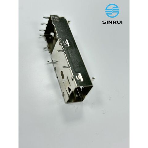 Peça de Estampagem de Metal Aço Inoxidável com Niquelagem Montagem de Gaiola de Fibra Óptica SFP OEM Fabricante ISO9001:2015
