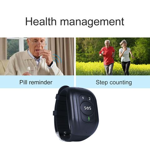 Pulsera de Emergencia para Ancianos con Detección de Caídas, Botón SOS, 4G GSM GPRS GPS, Reloj Inteligente de Seguimiento para la Salud de Ancianos