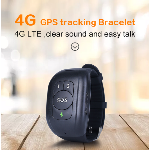 Pulsera de Emergencia para Ancianos con Detección de Caídas, Botón SOS, 4G GSM GPRS GPS, Reloj Inteligente de Seguimiento para la Salud de Ancianos