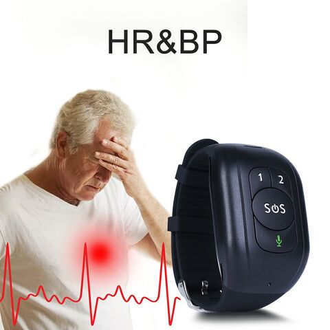 Pulsera de Emergencia para Ancianos con Detección de Caídas, Botón SOS, 4G GSM GPRS GPS, Reloj Inteligente de Seguimiento para la Salud de Ancianos