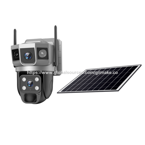 Câmera V380: Câmera de vigilância inteligente sem fio para exterior HD de baixo consumo de energia solar, venda quente transfronteiriça.