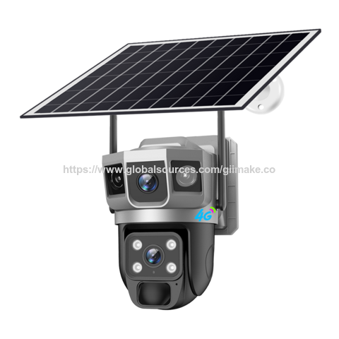 Câmera V380: Câmera de vigilância inteligente sem fio para exterior HD de baixo consumo de energia solar, venda quente transfronteiriça.
