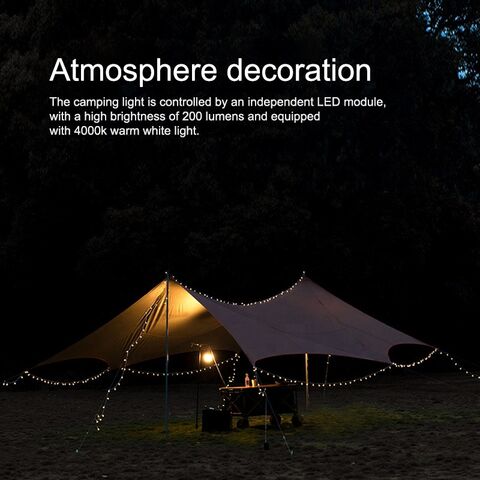 HISPEED Camping-Ausrüstung Outdoor Lichterkette Wasserdicht 10m Camp LED Wiederaufladbare Lichterkette