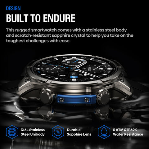 Smartwatch con Llamadas de Voz Zeblaze VIBE 8, Pantalla AMOLED de 1.43", Monitor de Ritmo Cardíaco y Presión Arterial, Múltiples Modos Deportivos