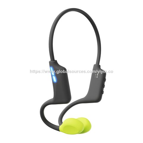 Pabrik 8 tahun Earphone Konduksi Tulang 32GB memori IPX8 tahan air dengan lampu pernapasan