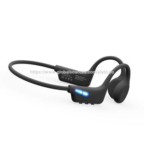 Pabrik 8 tahun Earphone Konduksi Tulang 32GB memori IPX8 tahan air dengan lampu pernapasan