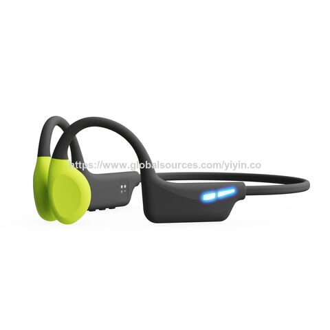 Pabrik 8 tahun Earphone Konduksi Tulang 32GB memori IPX8 tahan air dengan lampu pernapasan