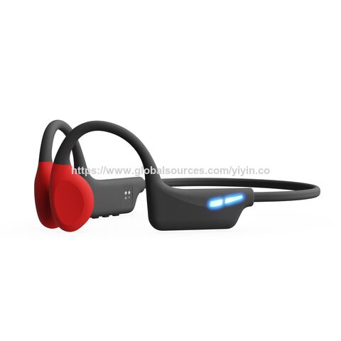 Pabrik 8 tahun Earphone Konduksi Tulang 32GB memori IPX8 tahan air dengan lampu pernapasan