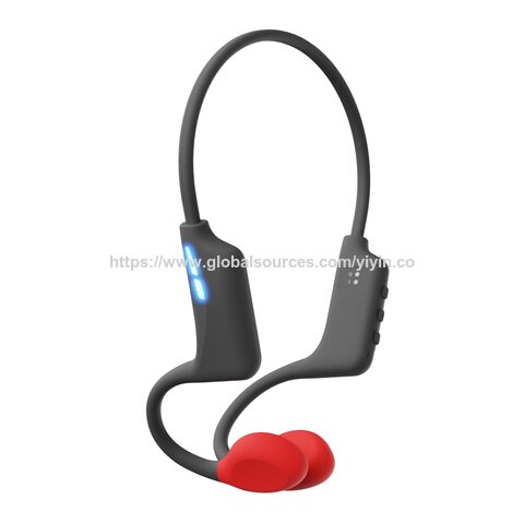 Pabrik 8 tahun Earphone Konduksi Tulang 32GB memori IPX8 tahan air dengan lampu pernapasan