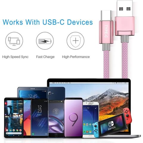 Cable USB Tipo C 3.1 Trenzado de Nylon OEM ODM de Alta Calidad, Cable USB C de Carga Rápida de Datos
