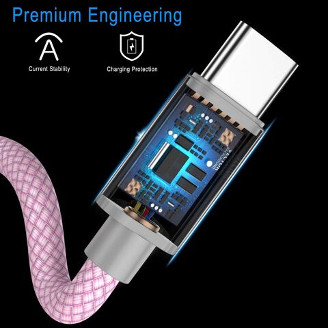 Cable USB Tipo C 3.1 Trenzado de Nylon OEM ODM de Alta Calidad, Cable USB C de Carga Rápida de Datos